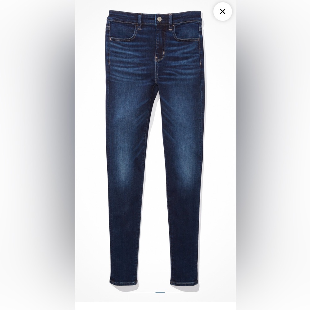 High rise jegging in dark blue
